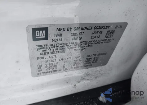 2020 Buick Encore Awd Preferred z USA, uszkodzony, nr VIN KL4CJESB2LB321529